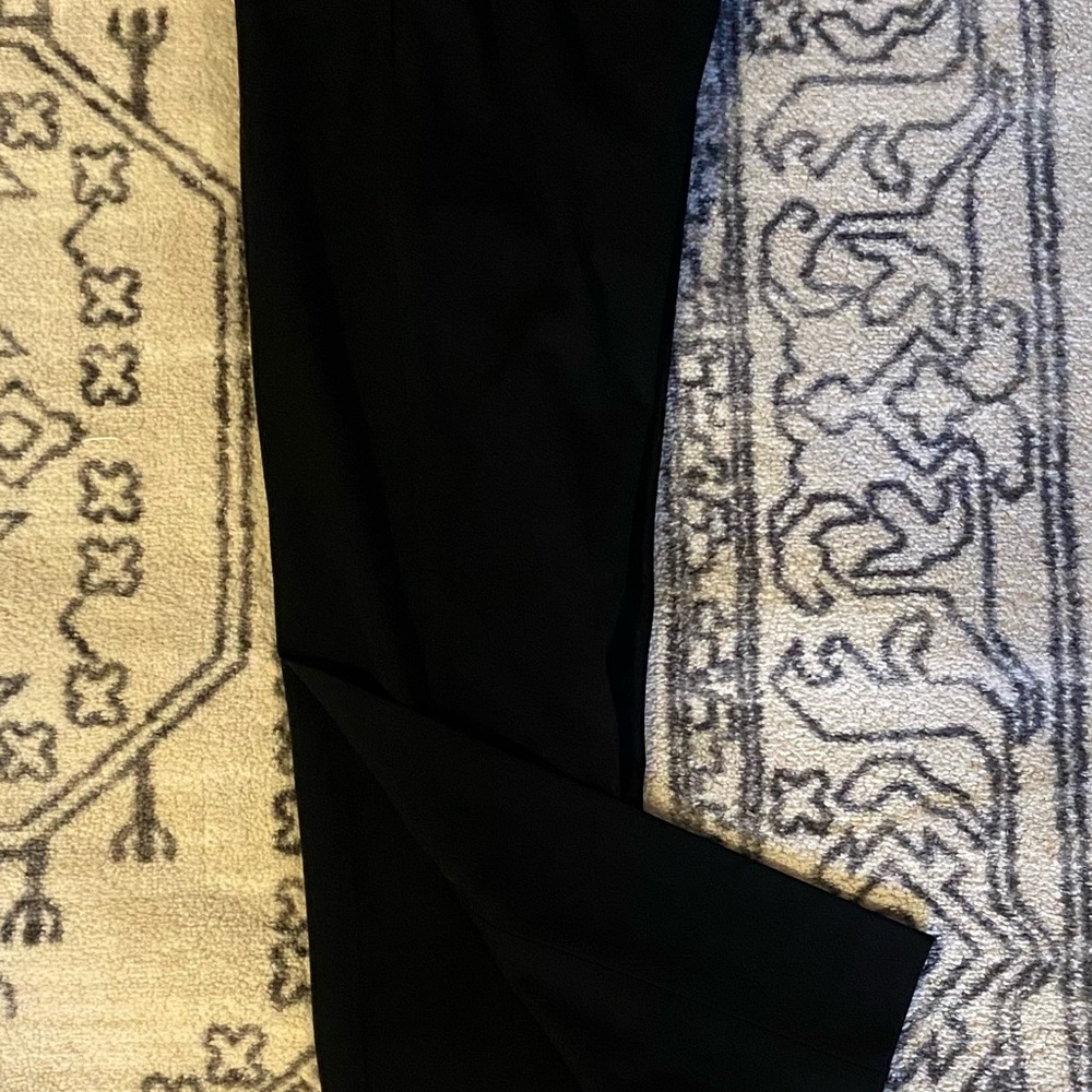 Talbots Classic Black Tapered-Leg Ponte Trousers
